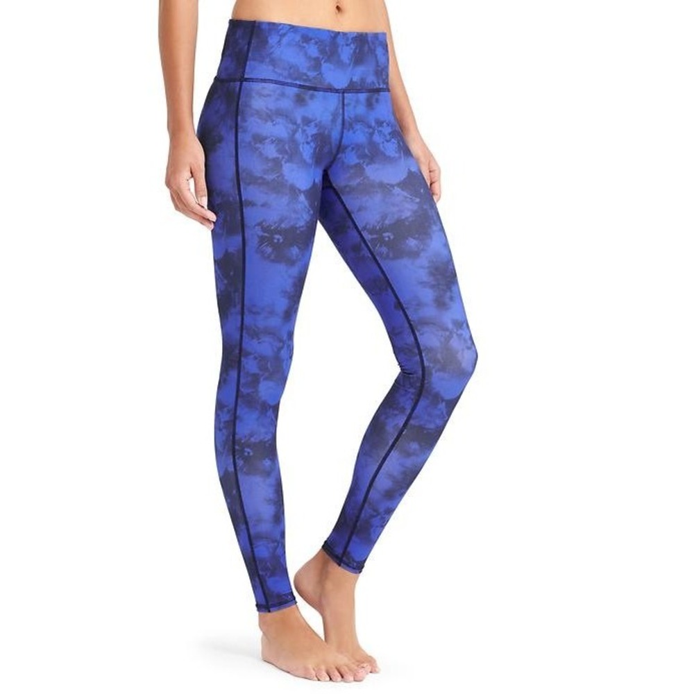 Athleta‎ Blue Tie Dye High Rise Elation Leggings Women's, Size M
